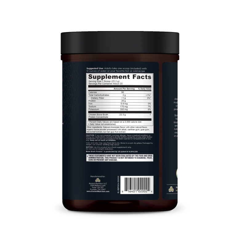 Bone Broth Protein™ Chocolate - 17.8 oz (504 Grams) - Alternate View 1