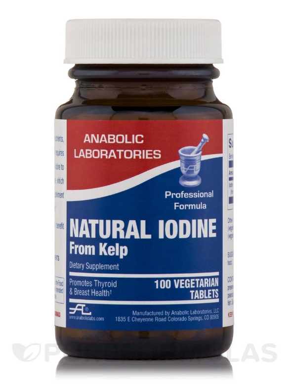 Natural Iodine from Kelp - 100 Vegetarian Tablets