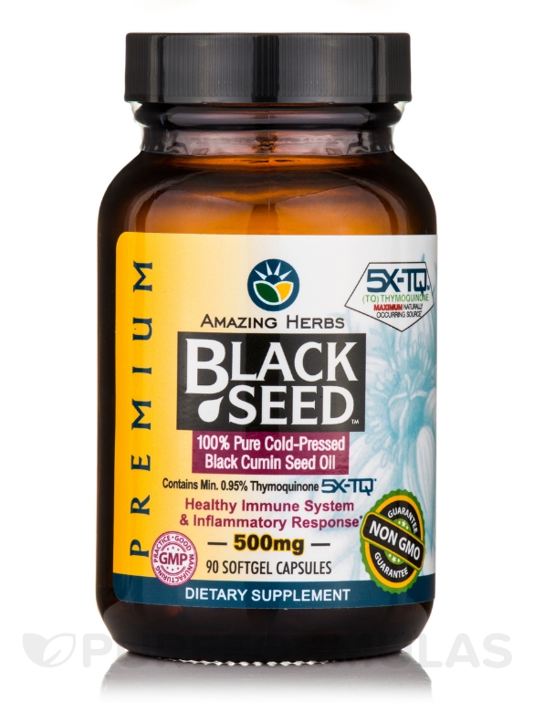 Premium Black Seed Oil 500 mg - 90 Softgel Capsules