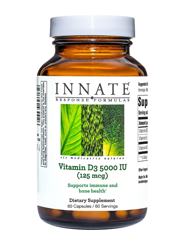 Vitamin D3 5000 IU (125 mcg) - 60 Capsules