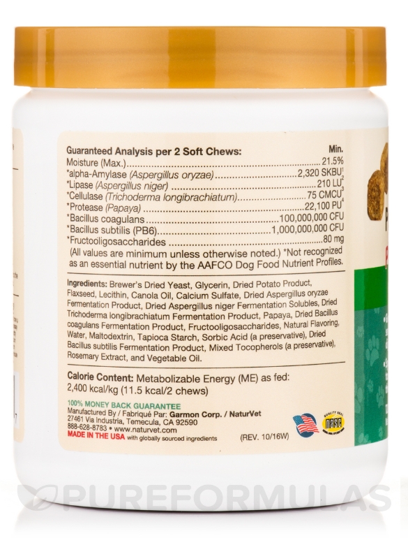 Advanced Probiotics & Enzymes Plus Vet Strength PB6 Probiotic - 120 Soft Chews - Alternate View 2