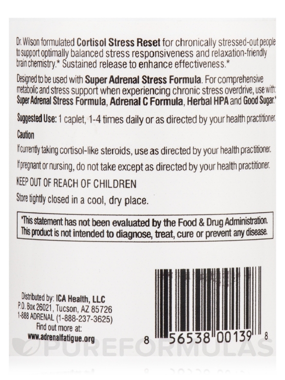 Cortisol Stress Reset - 60 Caplets - Alternate View 4