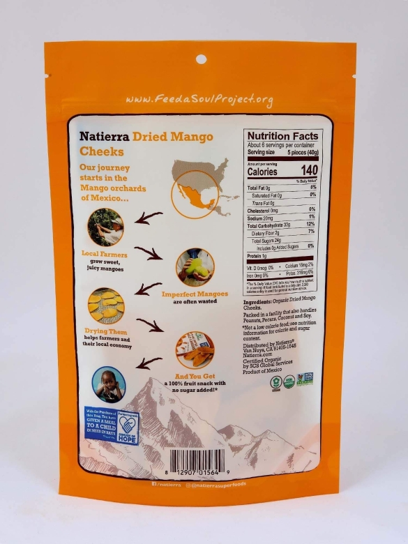 Organic Dried Mango Cheeks - 8 oz (227 Grams) - Alternate View 1