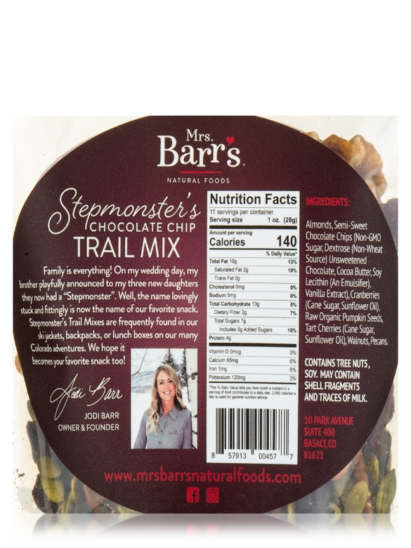 Stepmonster's Chocolate Chip Trail Mix - 11 oz (312 Grams) - Alternate View 2