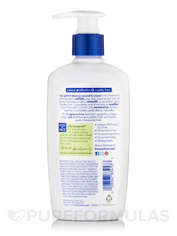 Fragrance Free Moisture Shave - 11 fl. oz (325 ml) - Alternate View 1