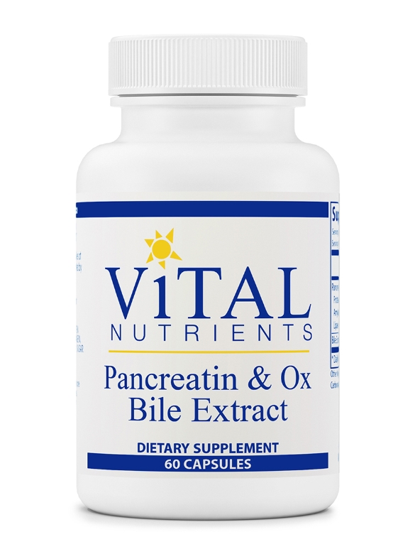 Pancreatin & Ox Bile Extract - 60 Capsules