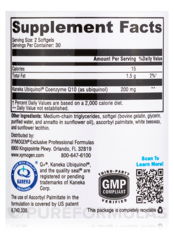 CoQmax™ Ubiquinol - 60 Softgels - Alternate View 3