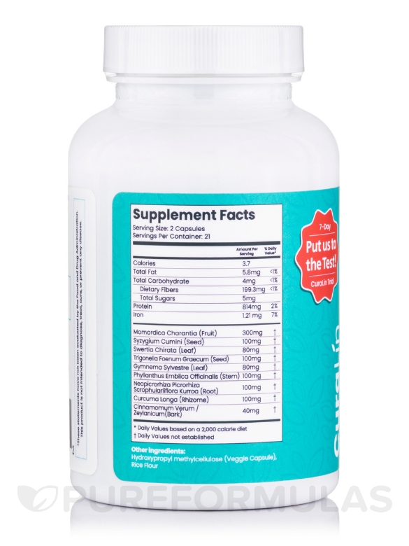 CuraLín Advanced Glucose Support - 42 Capsules - Alternate View 3