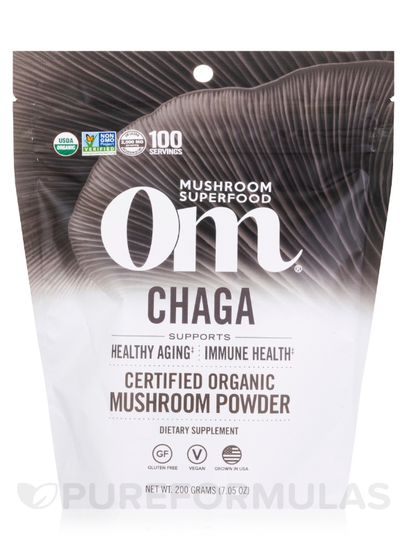 Organic Mushroom Chaga Support Powder - 7.05 oz (200 Grams)