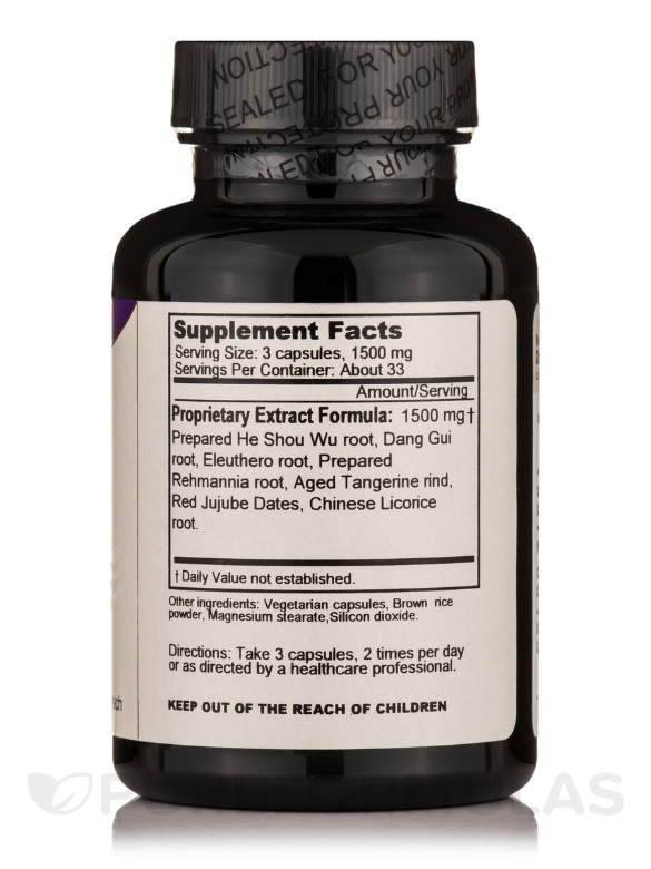 Shou Wu Formulation - 100 Vegetarian Capsules - Alternate View 1