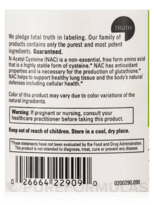 N-Acetyl Cysteine 500 mg - 90 Vegetarian Capsules - Alternate View 4