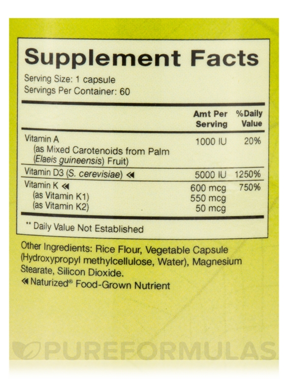 Vitamin D-A-K - 60 Capsules - Alternate View 3