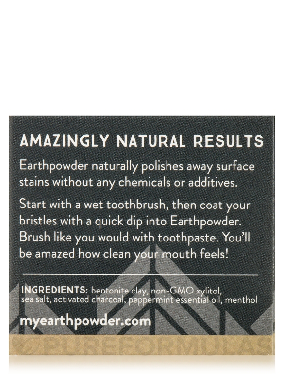 Earthpowder Peppermint with Charcoal Toothpowder - 1.8 oz (51 Grams) - Alternate View 6