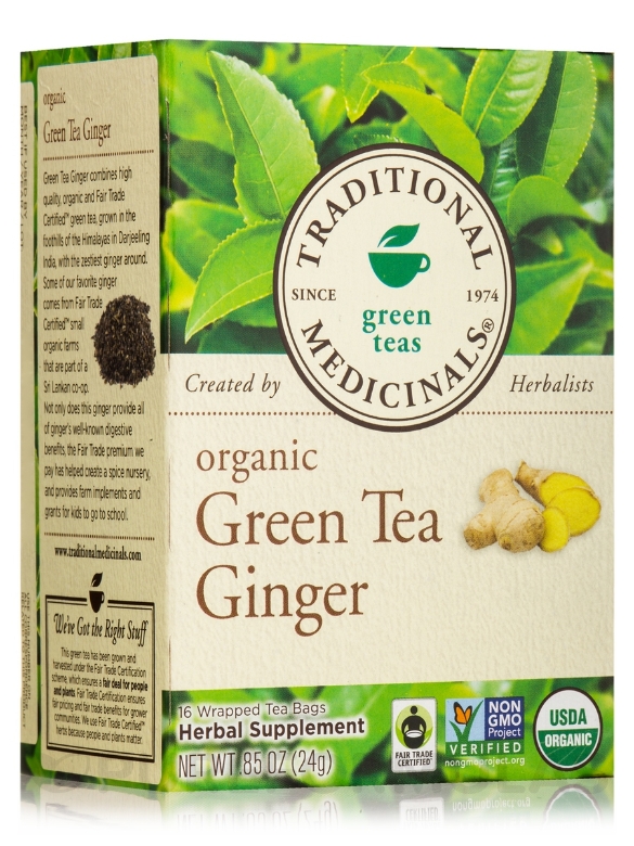 Organic Green Tea with Ginger - 16 Tea Bags