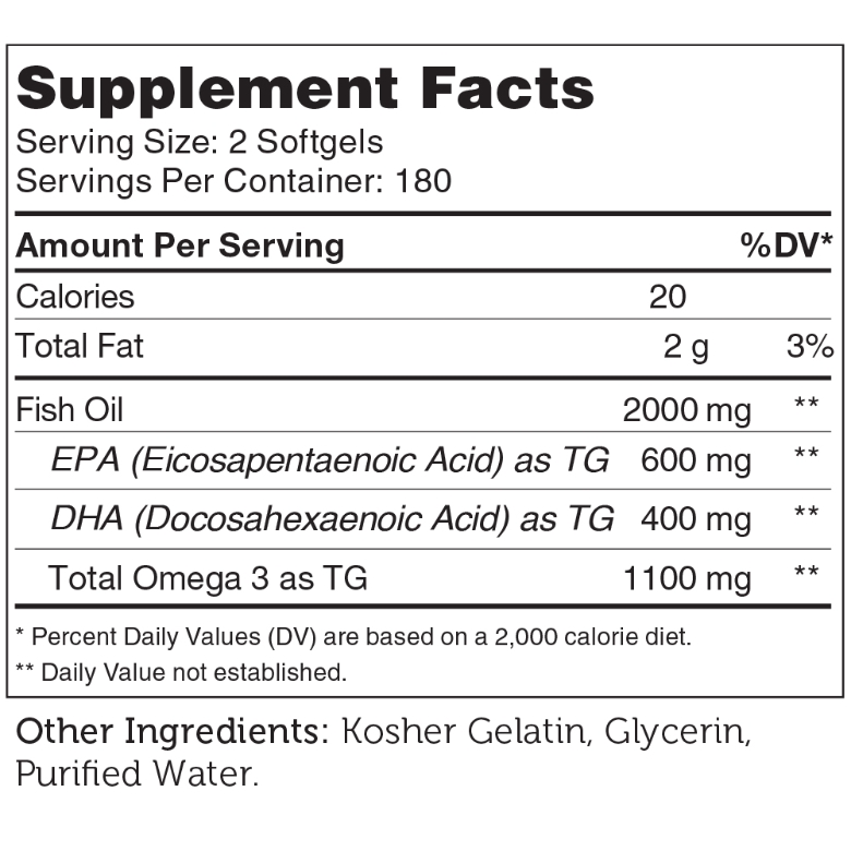 Omega 3 Platinum™ 2000 mg - 360 Softgels - Alternate View 4