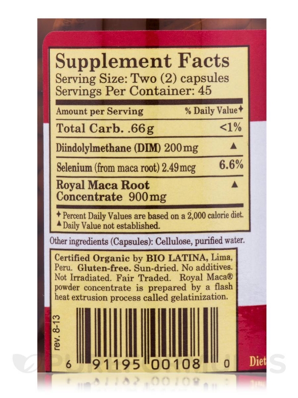 Royal Maca Plus with DIM for Women - 90 Vegetarian Capsules - Alternate View 4