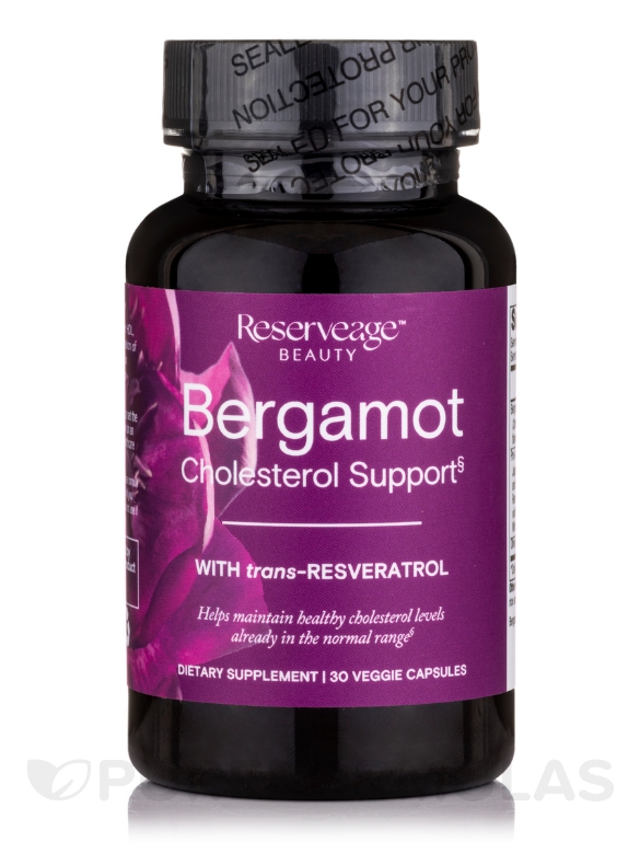 Bergamot Cholesterol Support with Trans-Resveratrol - 30 Veggie Capsules