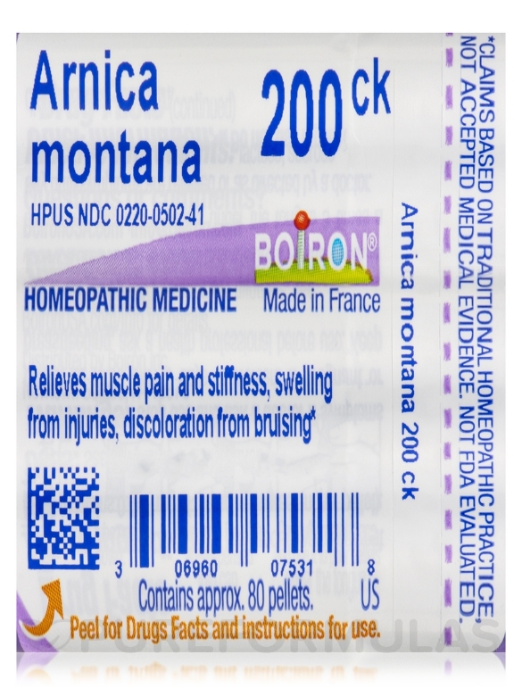 Arnica Montana 200ck - 1 Tube (approx. 80 pellets) - Alternate View 6