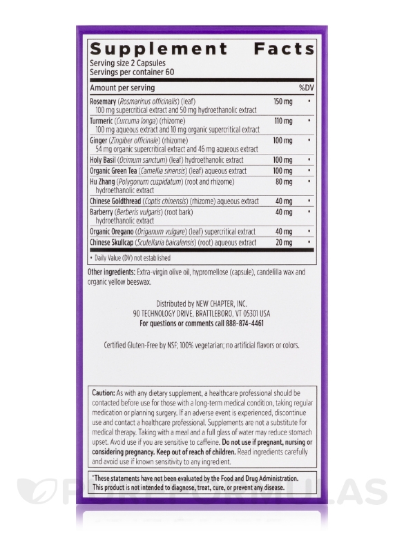 Zyflamend™ Whole Body - 120 Vegetarian Capsules - Alternate View 4