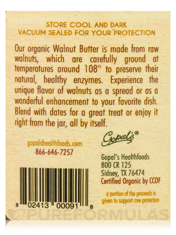 Organic Raw Walnut Butter