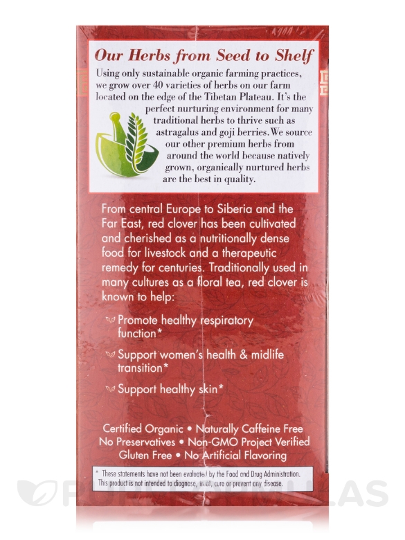 Organic Absolute Red Clover™ Herbal Tea - 20 Tea Bags - Alternate View 4