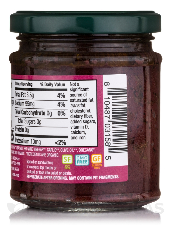 Solspring™ Biodynamic® Organic Kalamata Olive Tapenade - 6.7 oz (190 Grams) - Alternate View 2