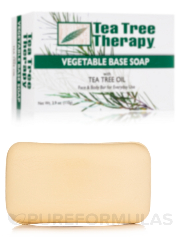 Vegetable Based Bar Soap with Tea Tree Oil - 3.9 oz (110 Grams) - Alternate View 1