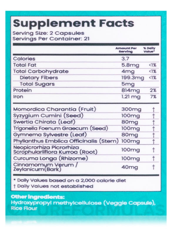 CuraLín Advanced Glucose Support - 42 Capsules - Alternate View 6