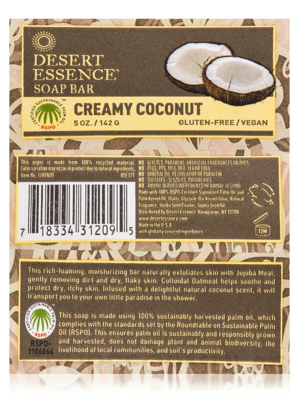 Creamy Coconut Soap Bar - 5 oz (142 Grams) - Alternate View 5