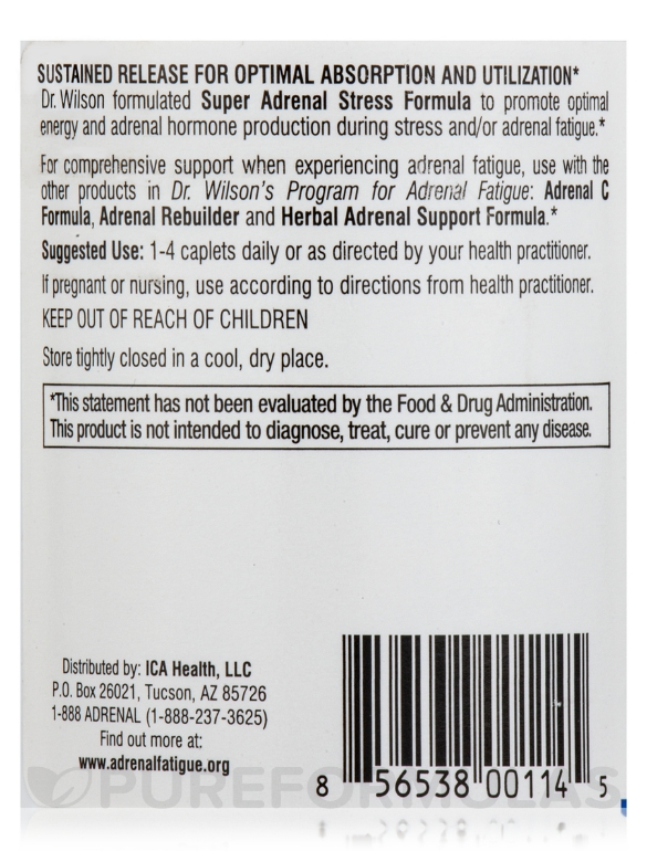 Super Adrenal Stress Formula® - 150 Caplets - Alternate View 4