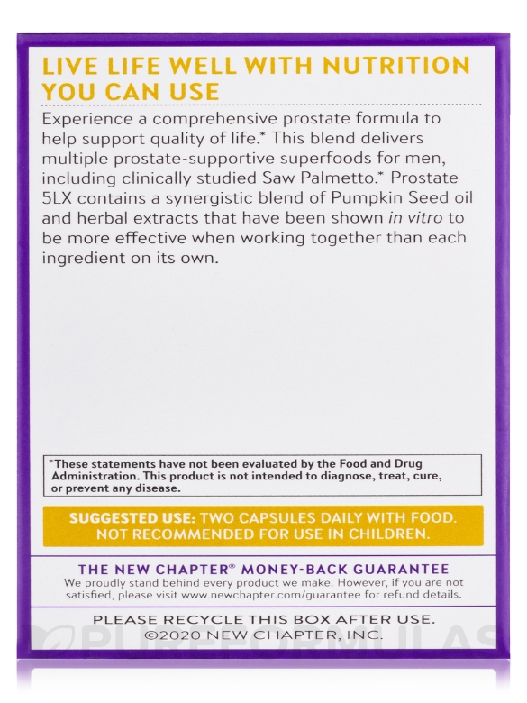 Supercritical Prostate 5LX™ - 180 Vegetarian Capsules - Alternate View 8