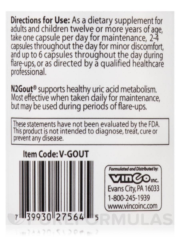 N2Gout™ - 60 Vegetable Capsules - Alternate View 4