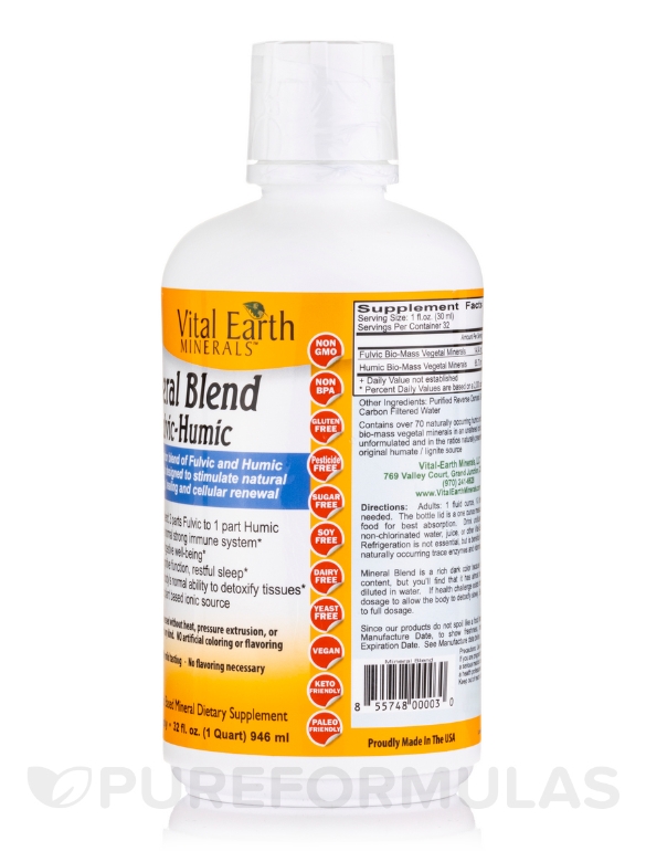 Mineral Blend Fulvic-Humic - 32 fl. oz (946 ml) - Alternate View 1