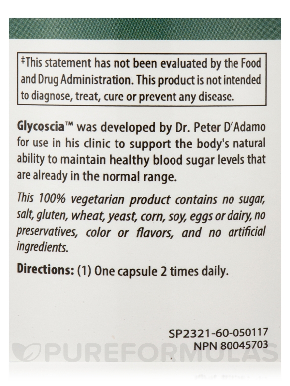 Glycoscia™ - 60 Veggie Capsules - Alternate View 5