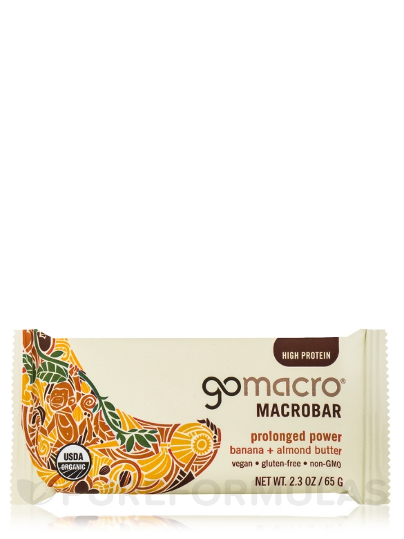 MacroBar Banana + Almond Butter - Box of 12 Bars (2.3 oz / 65 Grams each) - Alternate View 4