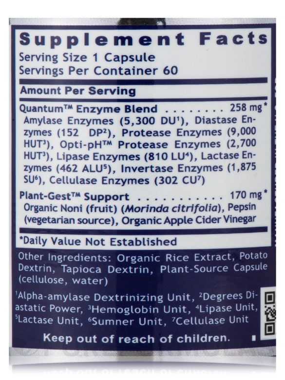 Quantum Digest - 60 Plant-Source Capsules - Alternate View 6