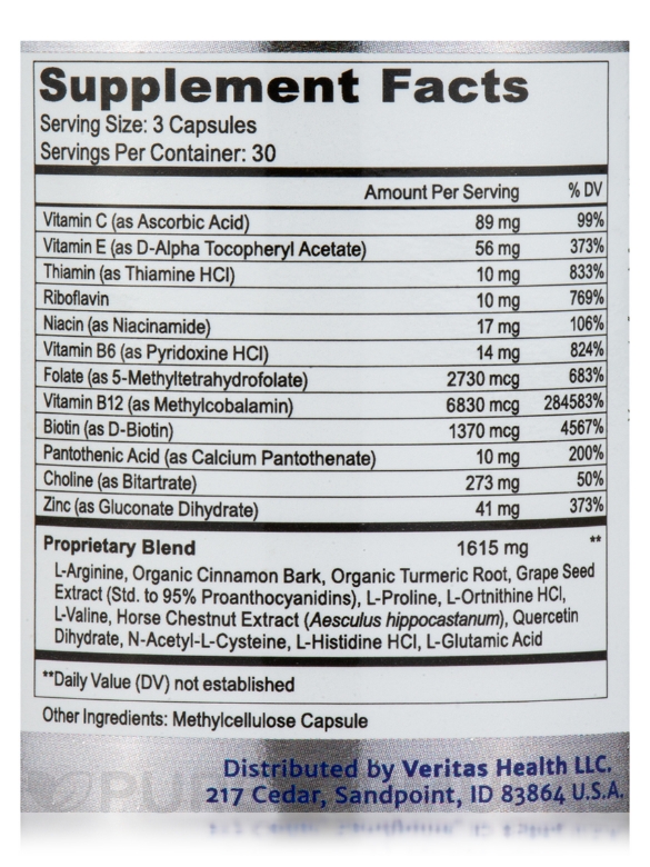 Recovery Pro Nitric Oxide Pathway - 90 Vegan Capsules - Alternate View 4