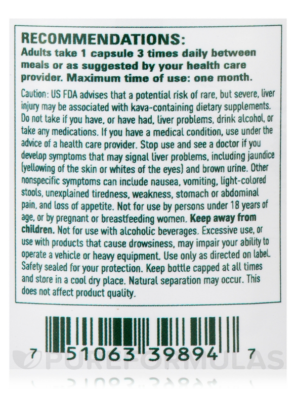 Kava 75 (formerly Kava) - 60 Liquid Phyto-Caps - Alternate View 5