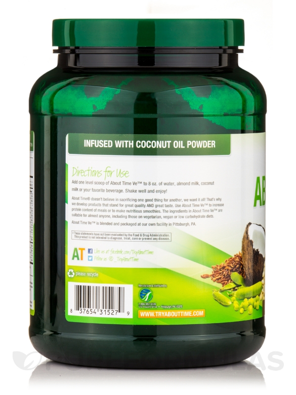 Vegan Protein Formula Chocolate Flavor - 2 lb (908 Grams) - Alternate View 2