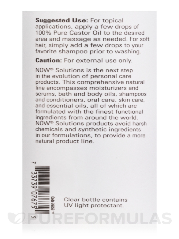 NOW® Solutions - Castor Oil - 16 fl. oz (473 ml) - Alternate View 4