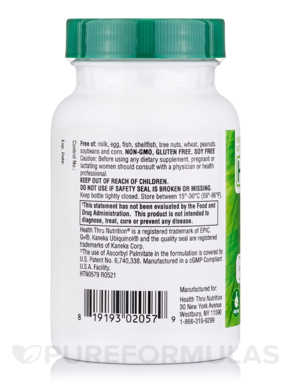 Ubiquinol (Kaneka™) CoQ-10 100 mg - 60 Softgels - Alternate View 2