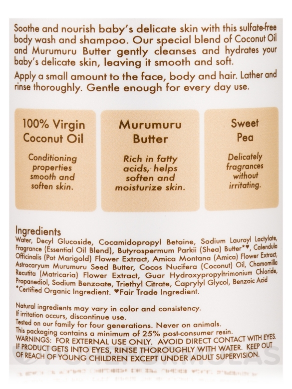 100% Virgin Coconut Oil Baby Wash & Shampoo - 13 fl. oz (384 ml) - Alternate View 5