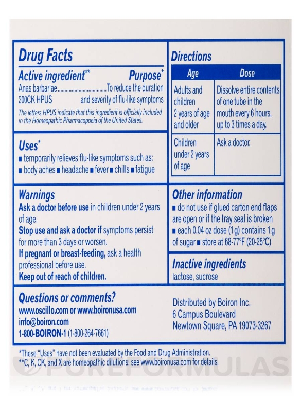 Oscillococcinum® (Flu-Like Symptoms) - 12 Doses (0.04 oz each) - Alternate View 6