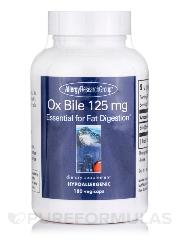 Ox Bile 125 mg - 180 Vegicaps