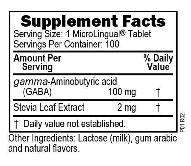 GABA 100 mg - 100 MicroLingual® Tablets - Alternate View 1