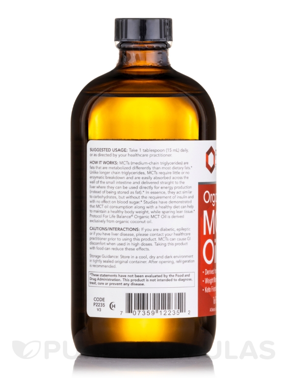 Organic MCT Oil - 16 fl. oz (473 ml) - Alternate View 2