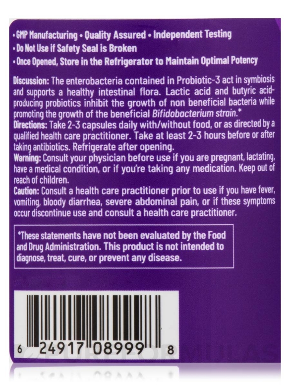 Probiotic-3 - 90 Vegetarian Capsules - Alternate View 4