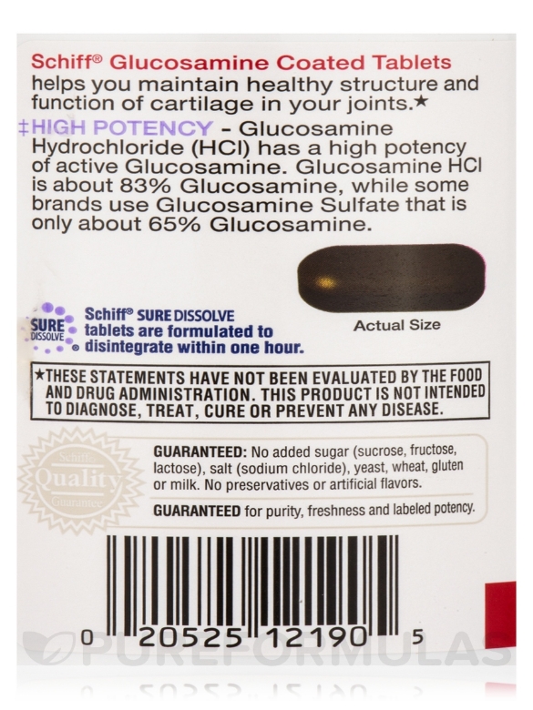 Glucosamine 2000 mg with Hyaluronic Acid - 150 Coated Tablets - Alternate View 4