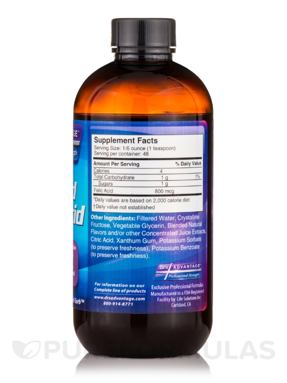 Liquid Folic Acid - 8 fl. oz (237 ml) - Alternate View 1