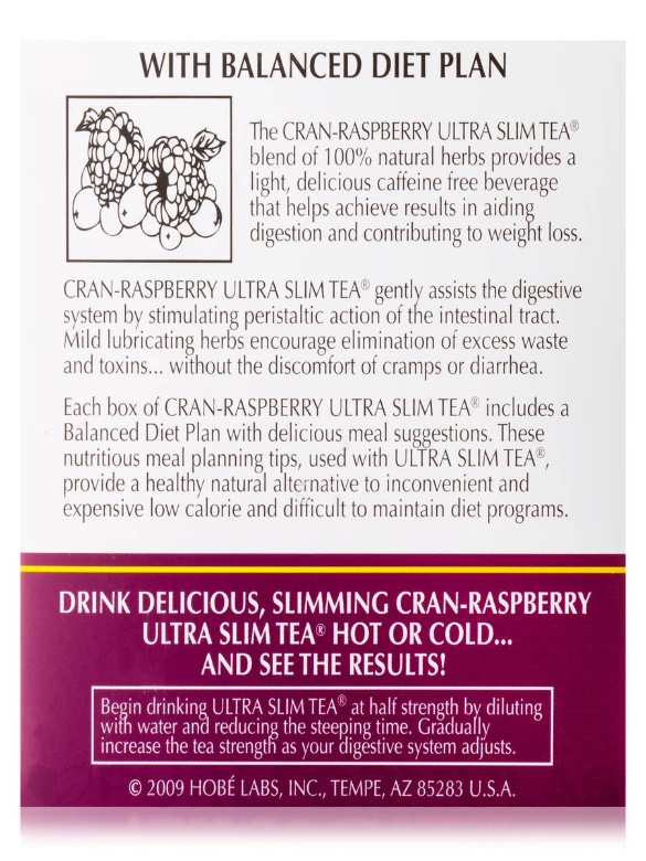 Ultra Slim Tea® Cran-Raspberry - 24 Tea Bags (1.69 oz / 48 Grams) - Alternate View 6